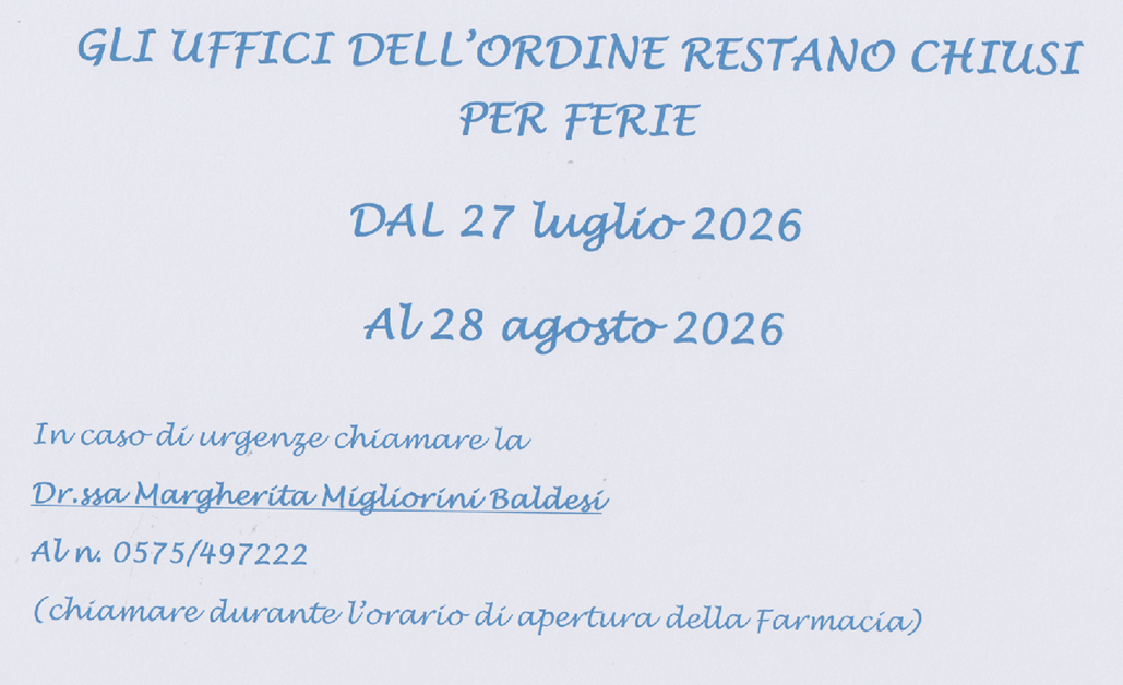 ferie ordine